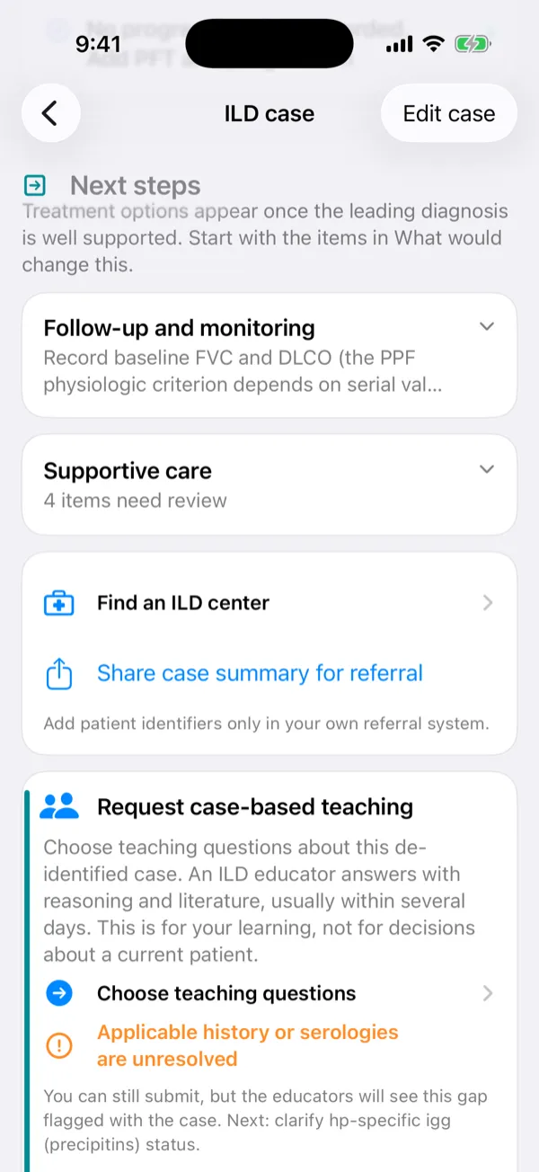 Same HP case: next steps, referral, and case-based teaching
